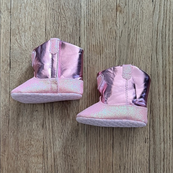 Hobby Lobby Glittery Pink Heart Cowgirl Boots - Picture 5 of 6